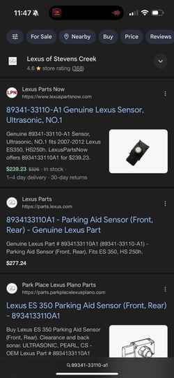 Toyota Parking Sensor