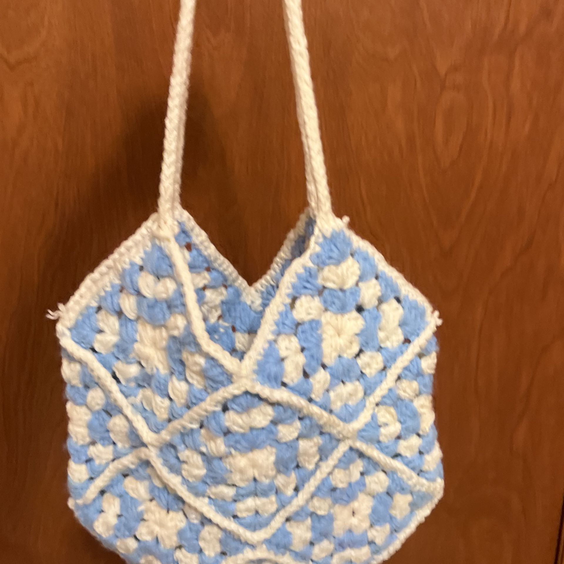 Blue And White Purse