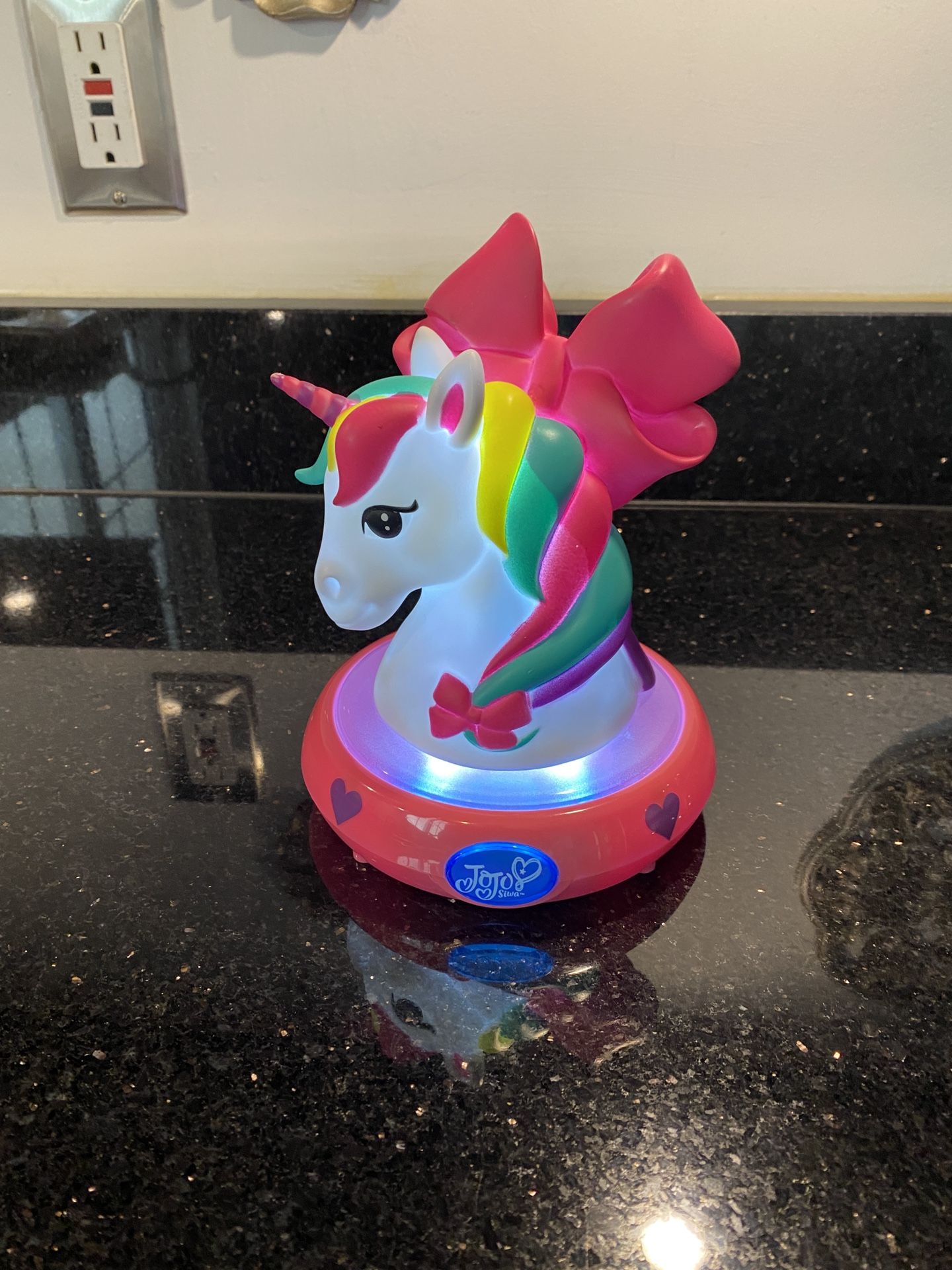 Jojo Siwa Unicorn with Bow LED Night Light Auto Shut-Off Feature 7” High