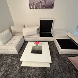 beautiful white sectional sofa