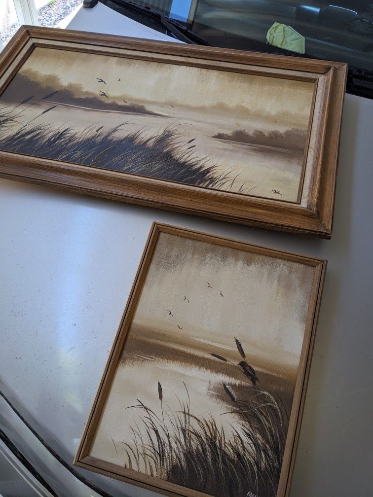 Vintage Oil Painting Signed Marie