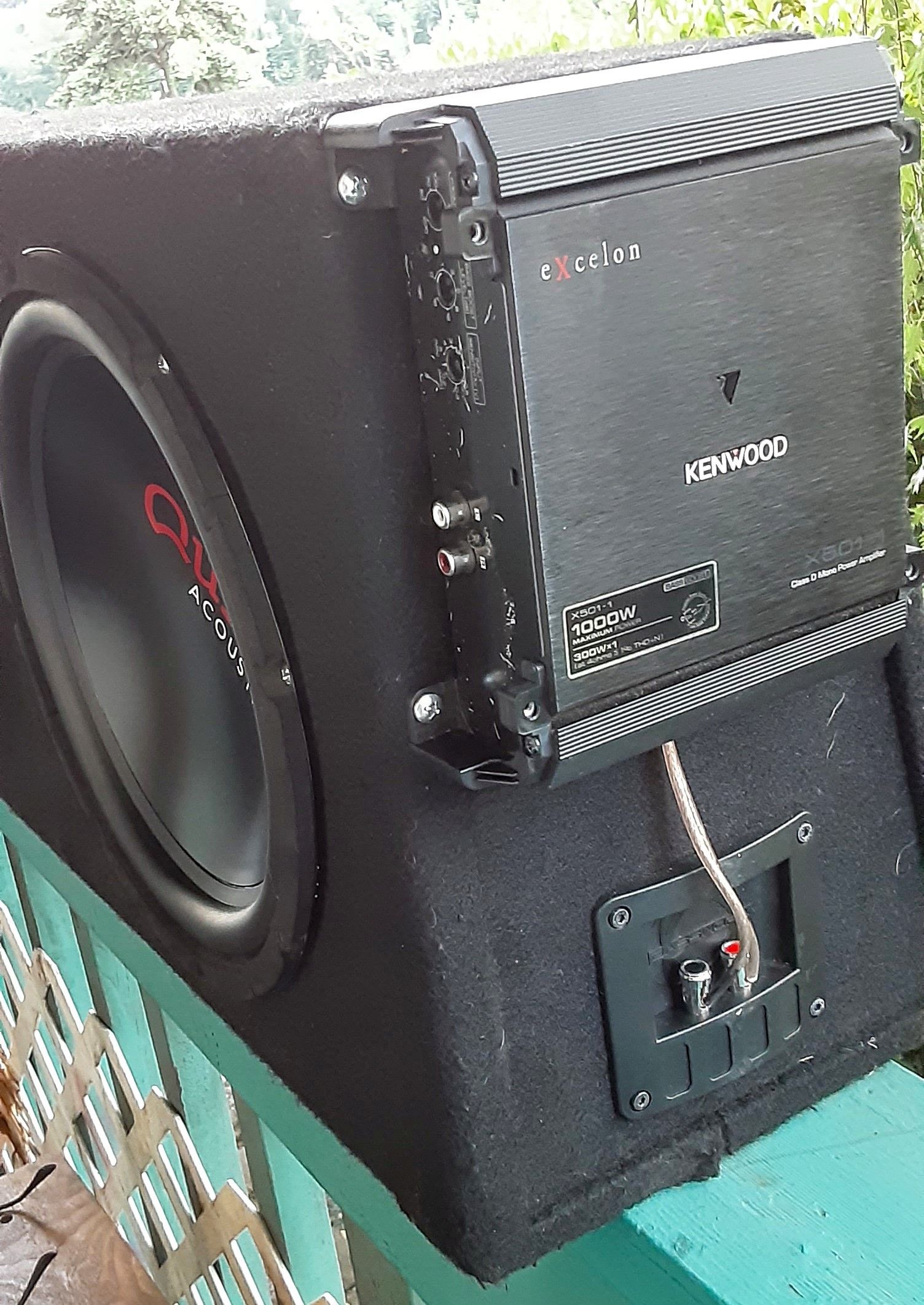 (2) 12" Quinn Acoustics subs in Bassworx Box with Kenwood Excelon x501