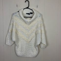 Vintage Chunky Oversized Knit Turtleneck Sweater Sz S
