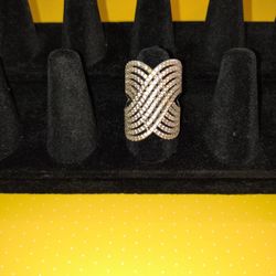 Criss Cross Silver Ring