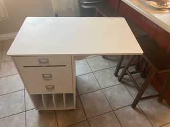 White 3-Drawer Storage Cabinet with Cubbies