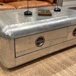 Restoration Hardware Aviator Blackhawk Coffee Table