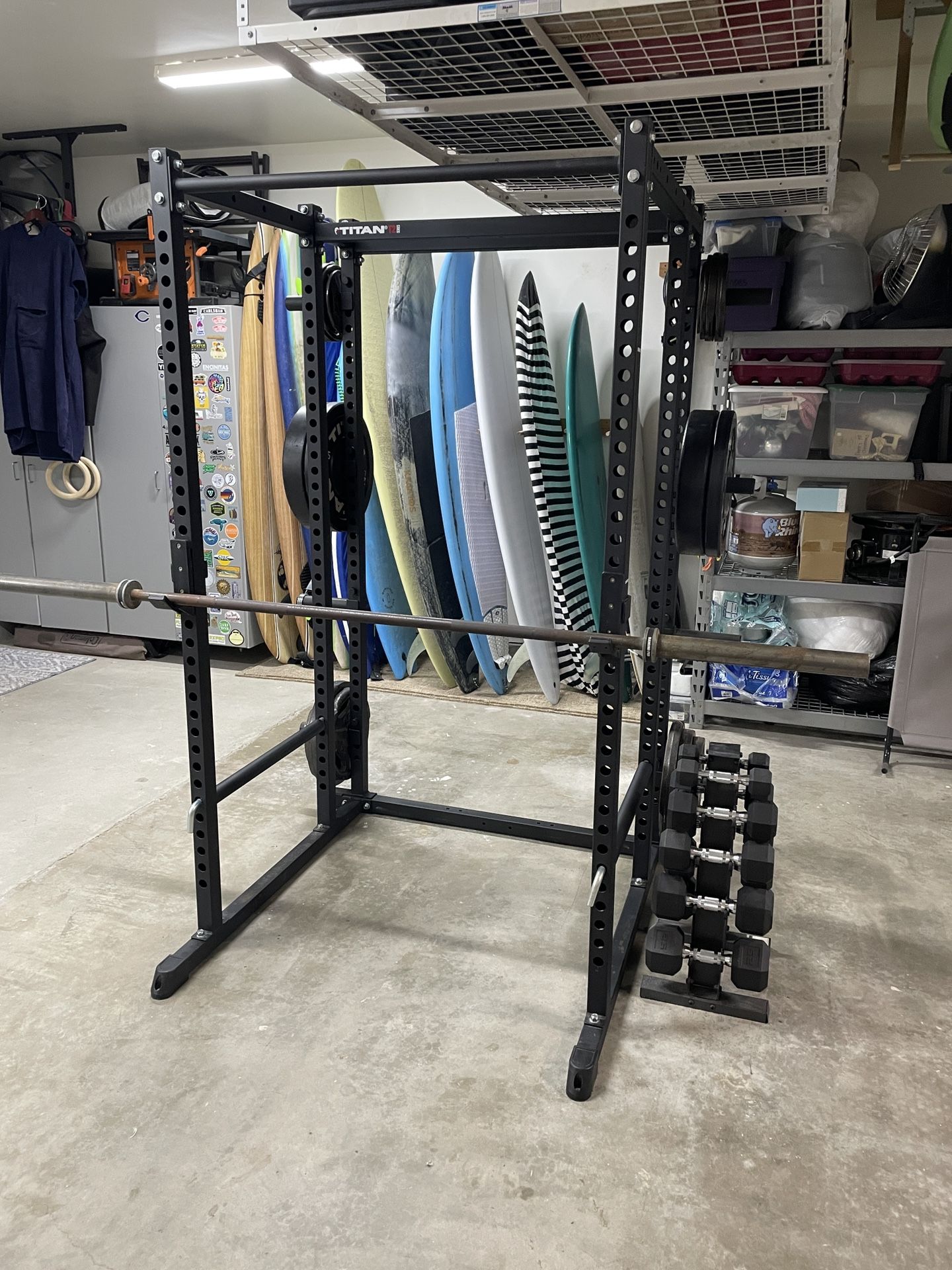 Squat Rack $140 - Barbell $50