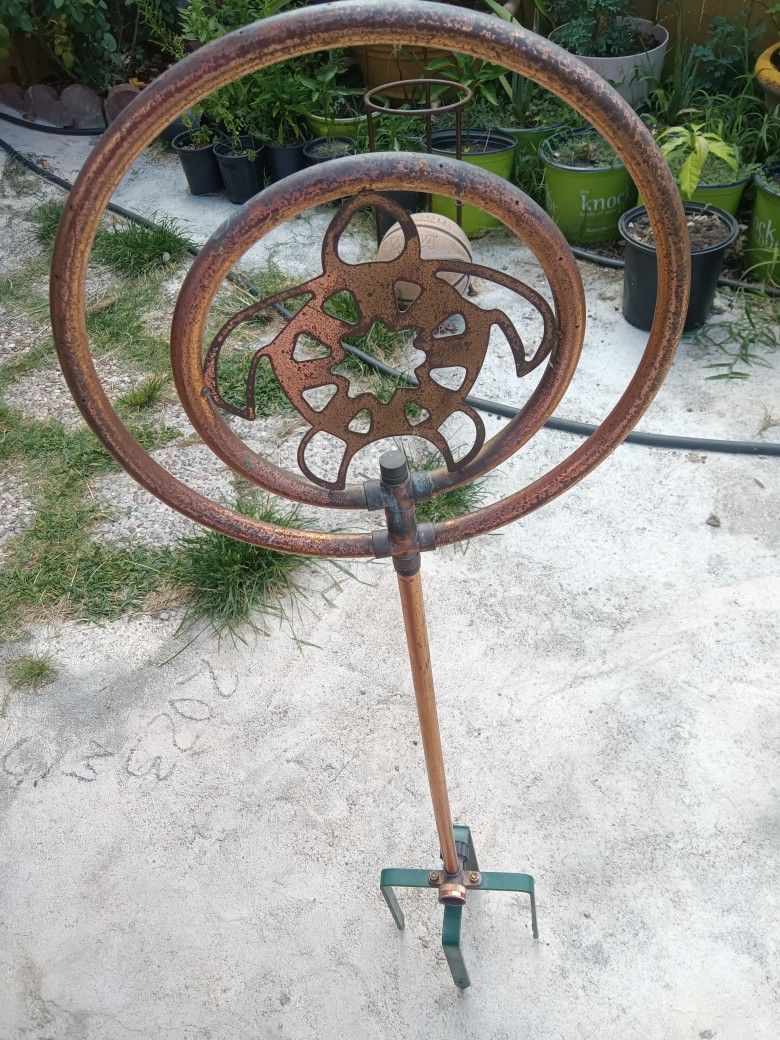 Ornamental Spinning Sprinkler Cooper Working Good