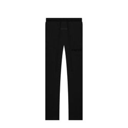 Uncuffed Black Essential Pants 