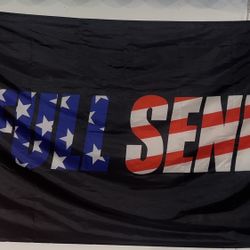 Black Nelk Boys Full Send 3x5 Ft Flag With An American Flag Themed Logo