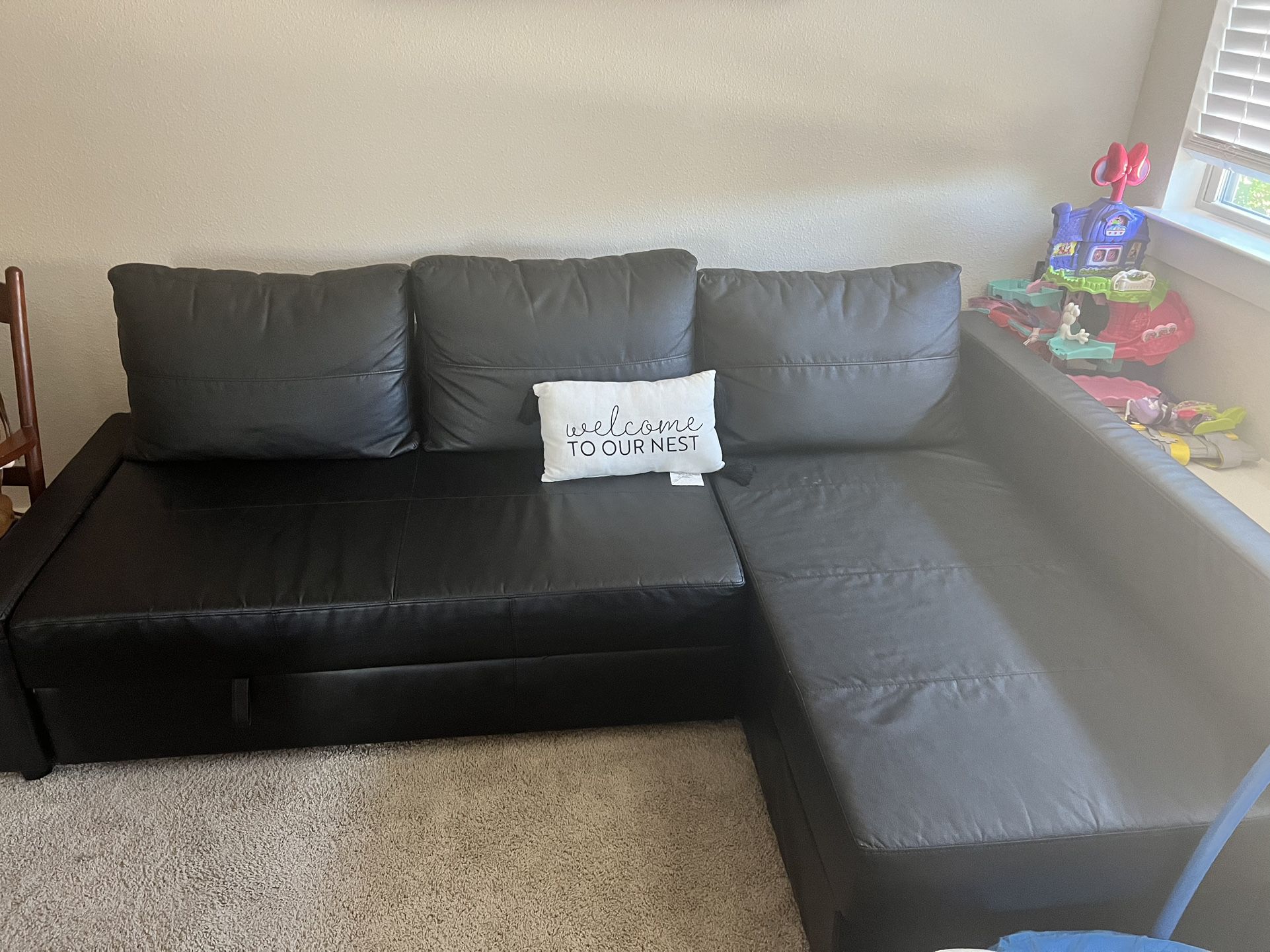 Leather Pullout Couch 