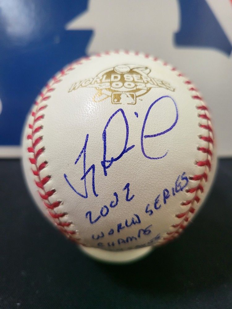 Troy Percival signed baseball & 2 rookie card LOT of 3