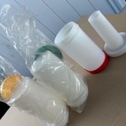  JUICE-POURERS/ MIXERS w/ Caps & Inserts (Set of 3)