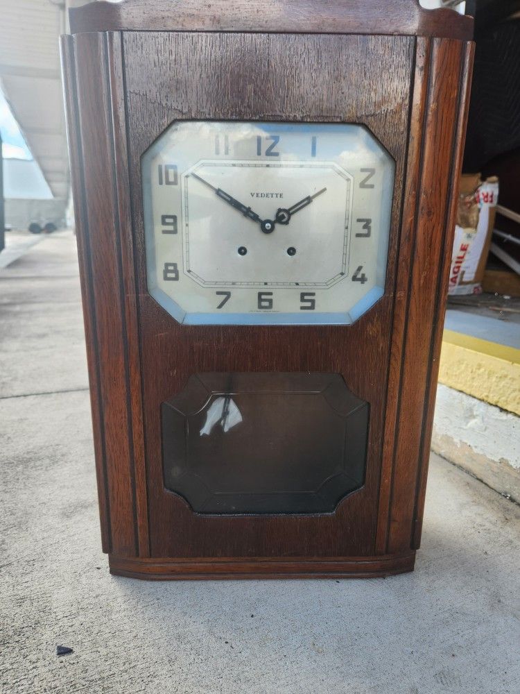 Antique French Vedette Westminster chime wall clock