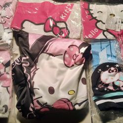 NEW Lot Hello Kitty Hoodie Earrings Tote Bags Hat Beanie XXL Large Set 
