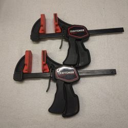 CRAFTSMAN 6" BAR CLAMPS. not sold separately. 