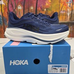 Hoka Bondi 9 Varsity Navy Blue Size 10D Men's Running Shoes