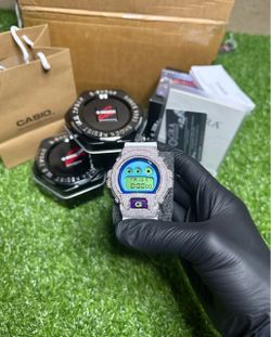 Casio G-Shock DW-6900 Custom Iced Out Watch