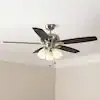 Hampton Bay Rockport 52 in. Indoor LED Brushed Nickel Ceiling Fan with Light Kit & Downrod