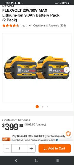 DeWalt 9ah Flex Volt Batteries