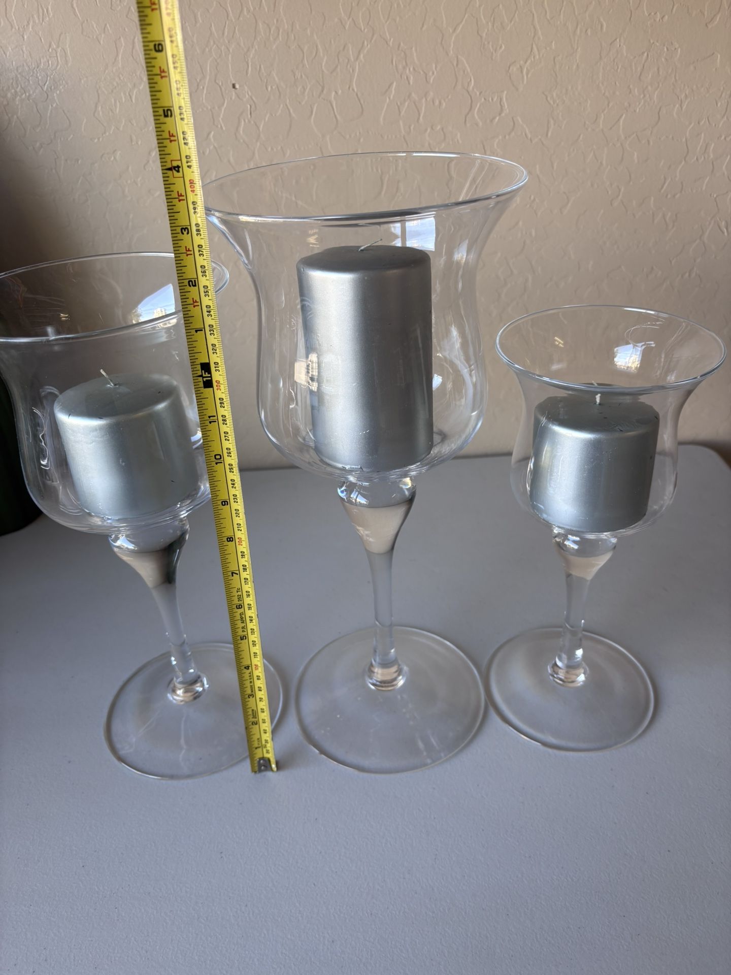Glass Candle Holders With Candels