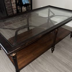 Brown Glass Coffee Table