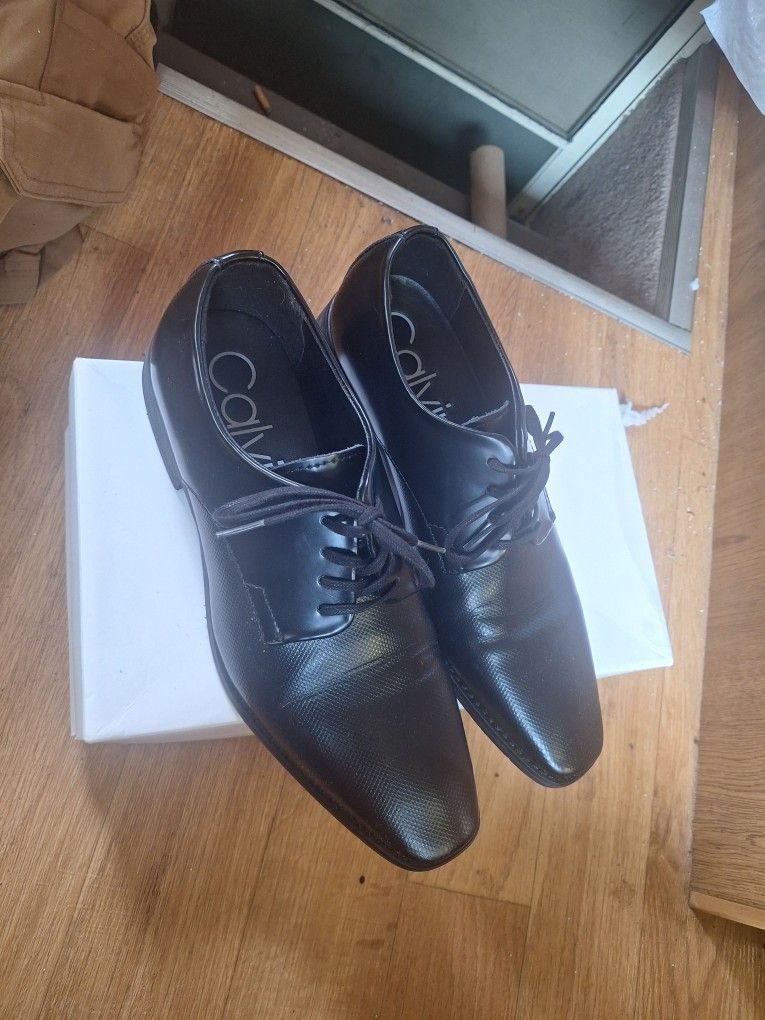 CK Black Leather Dress Shoes