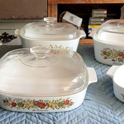 Vintage Corning Cookware Lot  Spice Of Life