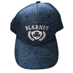 Authentic Irish Blarney Navy weathered hat with Shamrock, adjustable. NWT.