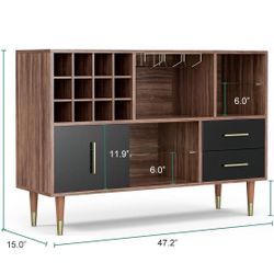 Coffee Bar / Cocktail Bar - Wood Cabinet