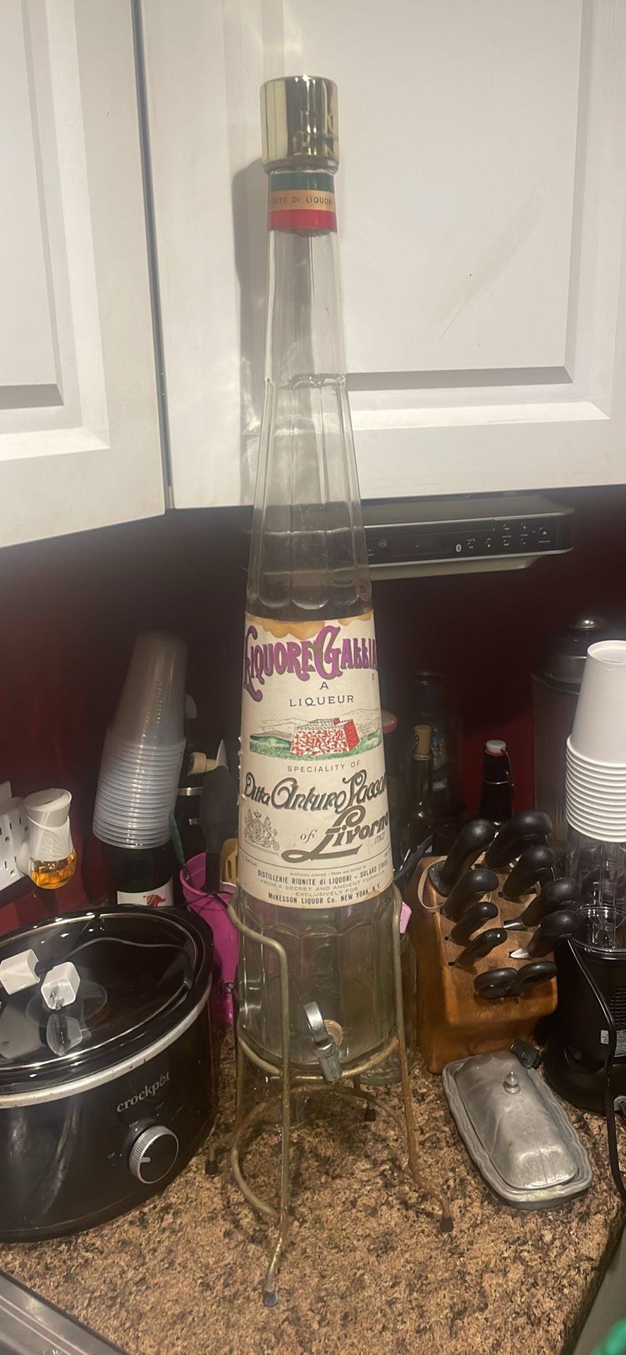 Vintage LIQUORE GALLIANO 1.75L Glass