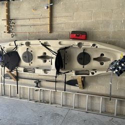 Hobie tandem kayak with pedal drives