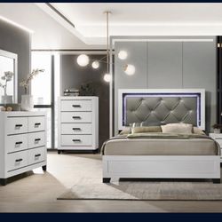 Queen Size Bedroom Set On Sale With Orthopedic  Mattress Included Only For $1099 We Also Finance No Credit Check!!