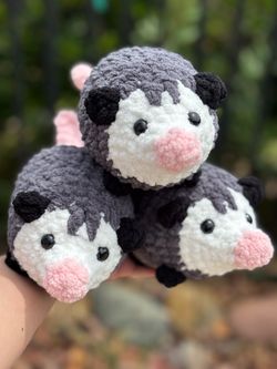 Crochet Opossum plushies 🐀 handmade 🐀