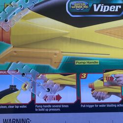 NEW WATER WARRIORS PRESSURIZED “VIPER” WATER BLASTERS