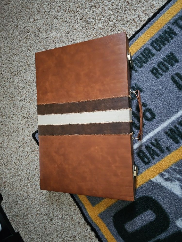 Backgammon Case Real Leather