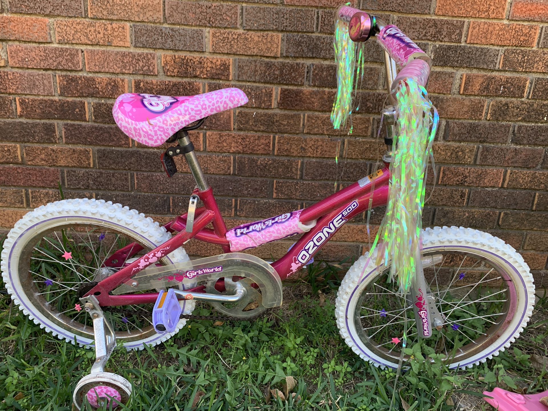 Girls Bike W/ Training Wheels