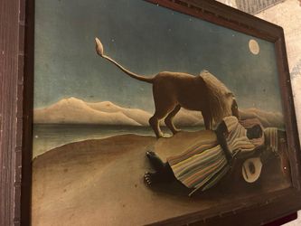 Henri Rousseau The Sleeping Gypsy canvas print, framed