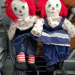 RAGGEDY Ann And ANDY dolls Like New Condition 18 Inches