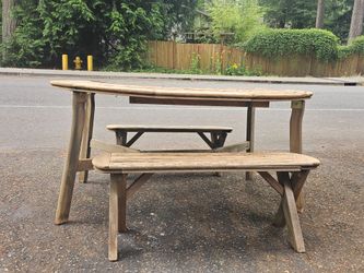 Teak Outdoor Table and Bench set