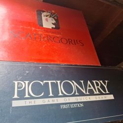 Vintage Scattergories & Pictionary Game