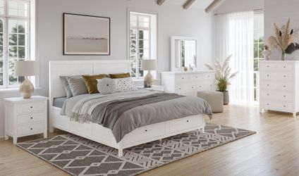Maxton Ivory King Storage Bed