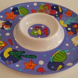 Beach Themed One-Piece Chip And Dip