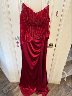 Red formal dress plus size