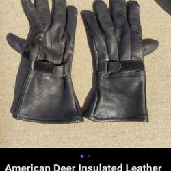 Women's Insulated Leather Motorcycle Gloves