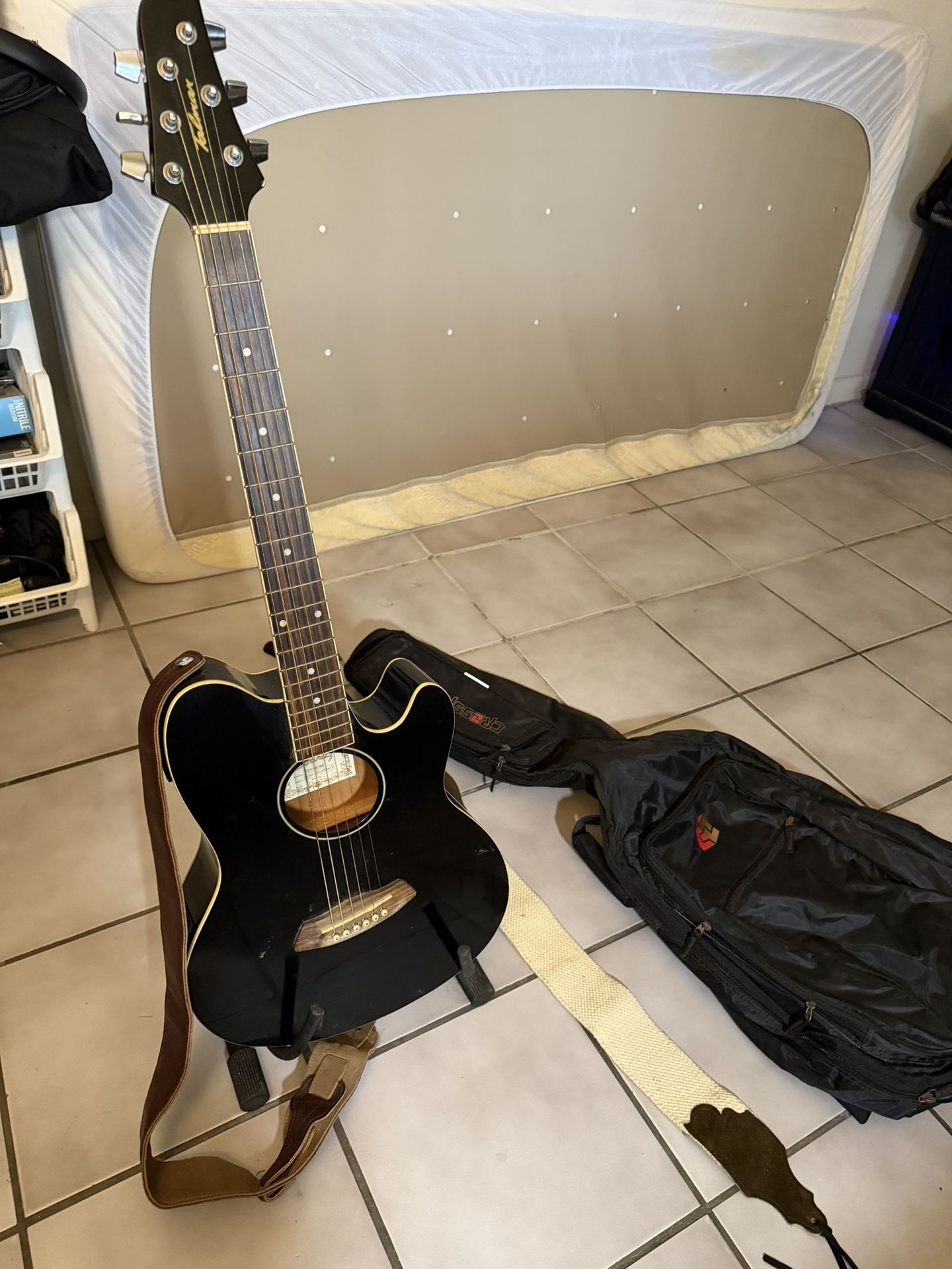 Ibanez guitar with stand and bag