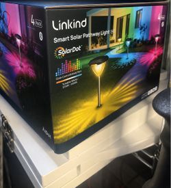 Linkind SP6 Smart Solar Pathway Lights – New in Box – 4 Pack –