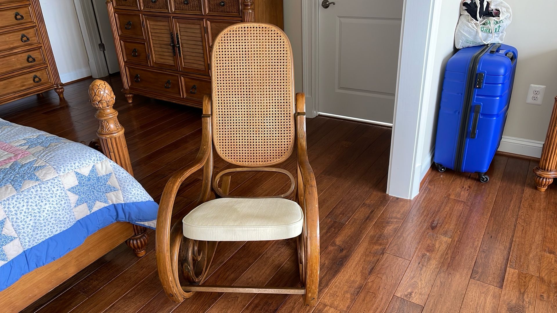 Vintage Rattan Rocking Chair 