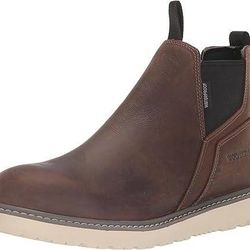 NEW Size 9.5 W  or 10  Or 10.5 Or  10.5 wide Or 11.5 Wide WOLVERINE WATERPROOF Men Work Boots Trade Wedge Romeo Construction Boot Soft Toe