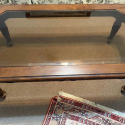 Wood/glass Table $60